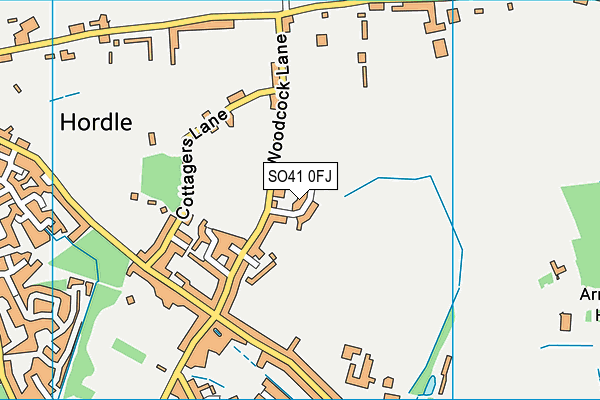 SO41 0FJ map - OS VectorMap District (Ordnance Survey)