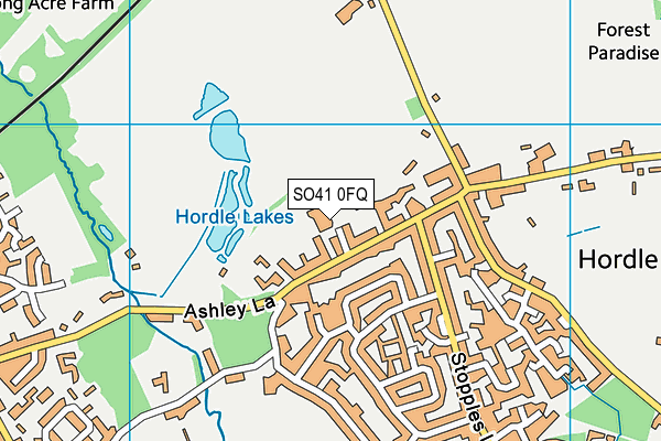 SO41 0FQ map - OS VectorMap District (Ordnance Survey)