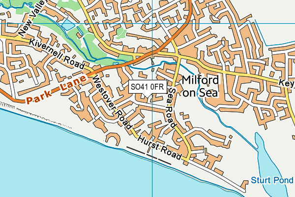 SO41 0FR map - OS VectorMap District (Ordnance Survey)