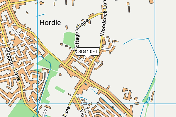 SO41 0FT map - OS VectorMap District (Ordnance Survey)