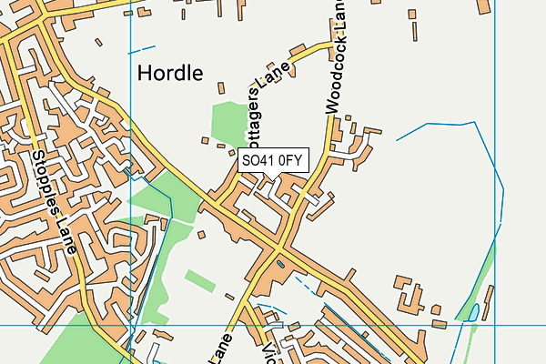 SO41 0FY map - OS VectorMap District (Ordnance Survey)