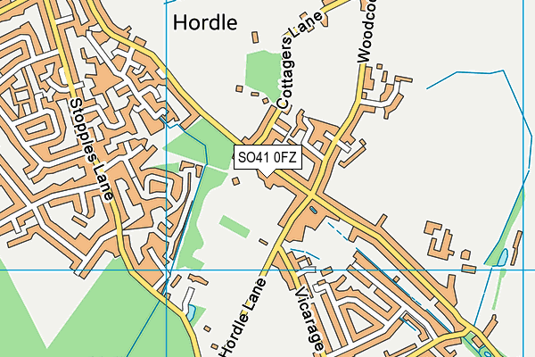 SO41 0FZ map - OS VectorMap District (Ordnance Survey)