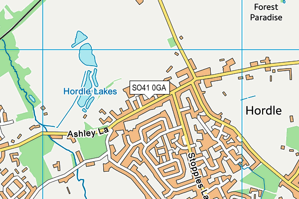 SO41 0GA map - OS VectorMap District (Ordnance Survey)
