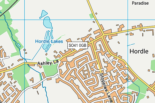 SO41 0GB map - OS VectorMap District (Ordnance Survey)
