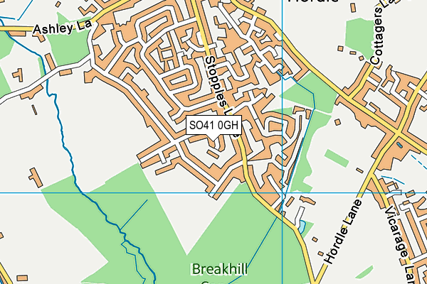 SO41 0GH map - OS VectorMap District (Ordnance Survey)