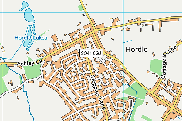 SO41 0GJ map - OS VectorMap District (Ordnance Survey)