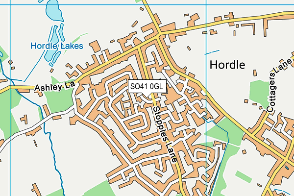 SO41 0GL map - OS VectorMap District (Ordnance Survey)