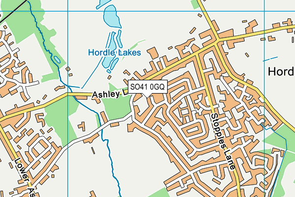 SO41 0GQ map - OS VectorMap District (Ordnance Survey)