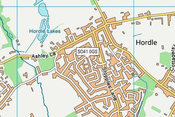 SO41 0GS map - OS VectorMap District (Ordnance Survey)