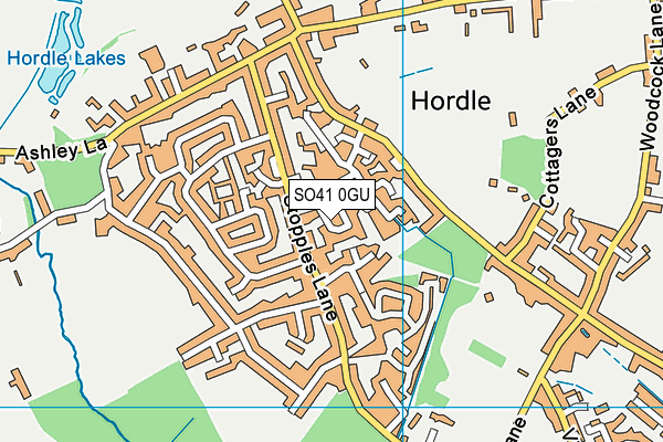 SO41 0GU map - OS VectorMap District (Ordnance Survey)