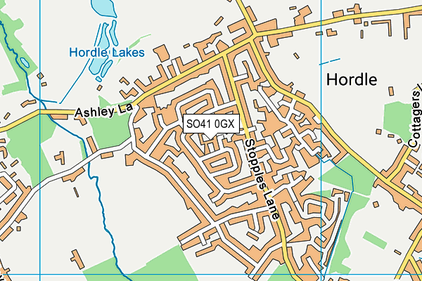 SO41 0GX map - OS VectorMap District (Ordnance Survey)