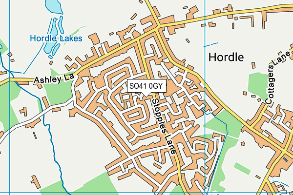 SO41 0GY map - OS VectorMap District (Ordnance Survey)