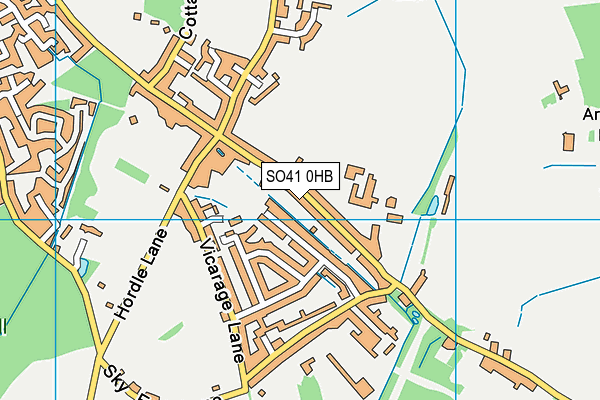 SO41 0HB map - OS VectorMap District (Ordnance Survey)