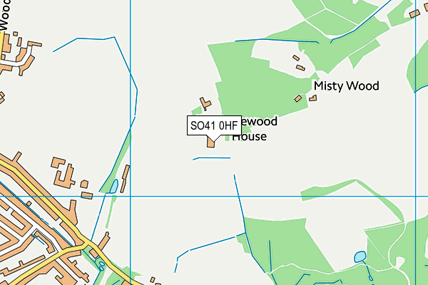 SO41 0HF map - OS VectorMap District (Ordnance Survey)