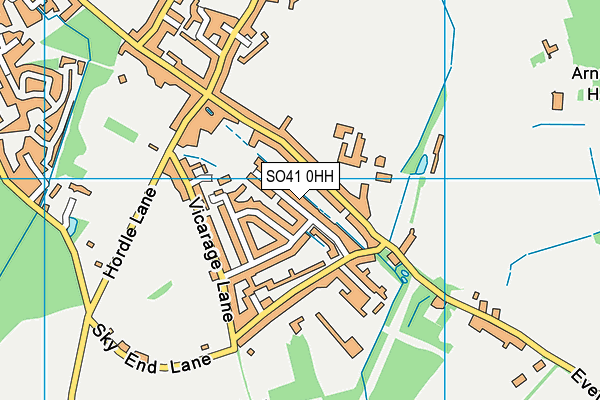 SO41 0HH map - OS VectorMap District (Ordnance Survey)