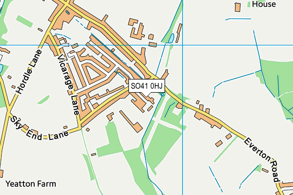 SO41 0HJ map - OS VectorMap District (Ordnance Survey)