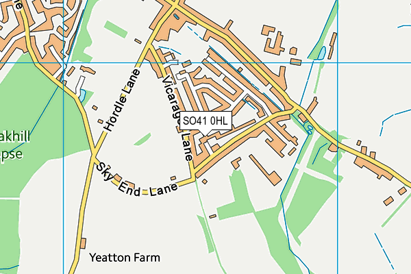 SO41 0HL map - OS VectorMap District (Ordnance Survey)