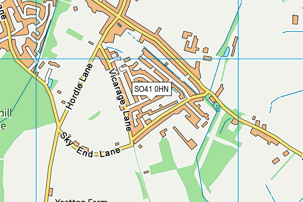 SO41 0HN map - OS VectorMap District (Ordnance Survey)