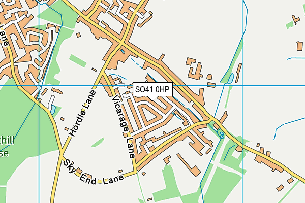 SO41 0HP map - OS VectorMap District (Ordnance Survey)