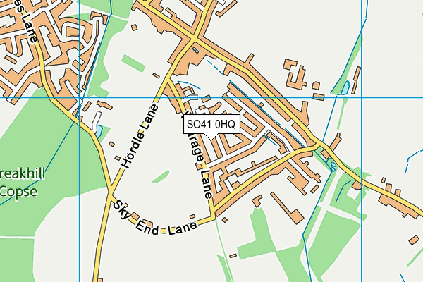 SO41 0HQ map - OS VectorMap District (Ordnance Survey)