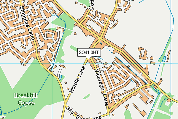 SO41 0HT map - OS VectorMap District (Ordnance Survey)