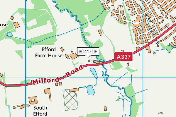 SO41 0JE map - OS VectorMap District (Ordnance Survey)