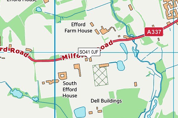 SO41 0JF map - OS VectorMap District (Ordnance Survey)