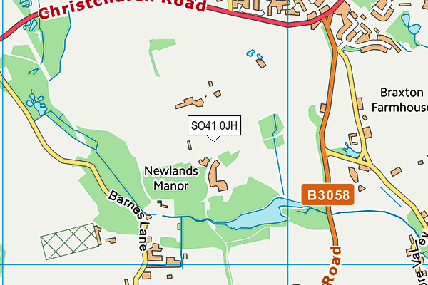 SO41 0JH map - OS VectorMap District (Ordnance Survey)