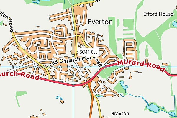 SO41 0JJ map - OS VectorMap District (Ordnance Survey)