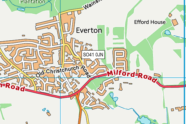 SO41 0JN map - OS VectorMap District (Ordnance Survey)