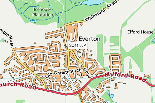 SO41 0JP map - OS VectorMap District (Ordnance Survey)