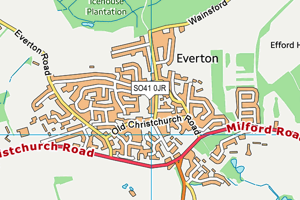 SO41 0JR map - OS VectorMap District (Ordnance Survey)