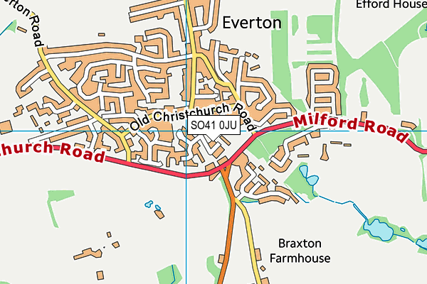 SO41 0JU map - OS VectorMap District (Ordnance Survey)