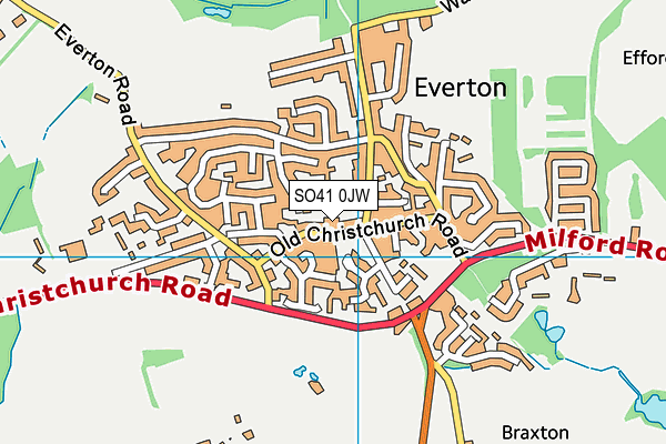 SO41 0JW map - OS VectorMap District (Ordnance Survey)