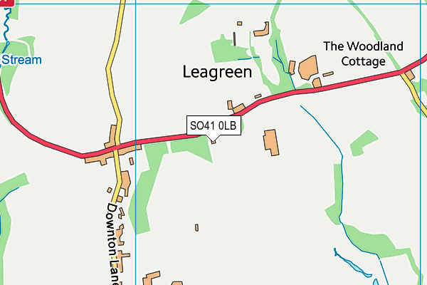 SO41 0LB map - OS VectorMap District (Ordnance Survey)