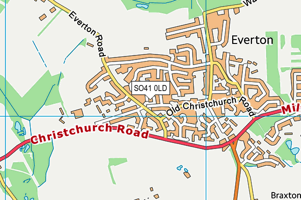 SO41 0LD map - OS VectorMap District (Ordnance Survey)