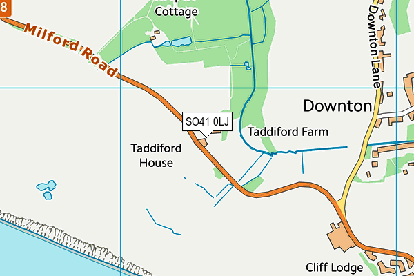 SO41 0LJ map - OS VectorMap District (Ordnance Survey)