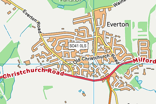 SO41 0LS map - OS VectorMap District (Ordnance Survey)