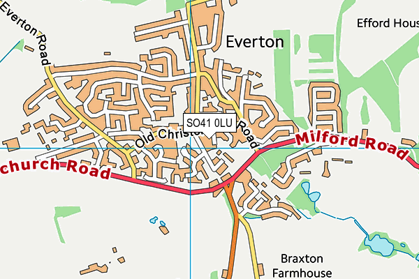 SO41 0LU map - OS VectorMap District (Ordnance Survey)