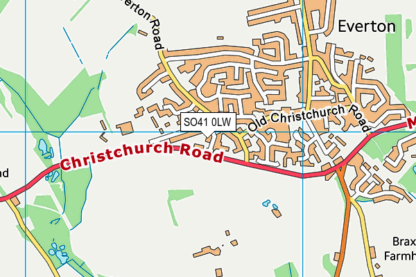 SO41 0LW map - OS VectorMap District (Ordnance Survey)