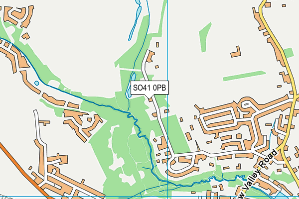 SO41 0PB map - OS VectorMap District (Ordnance Survey)