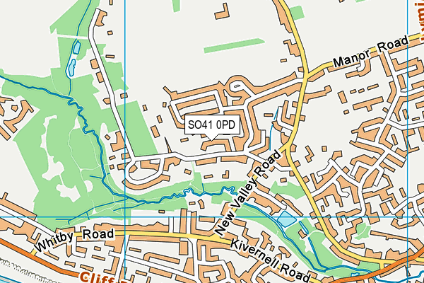 SO41 0PD map - OS VectorMap District (Ordnance Survey)