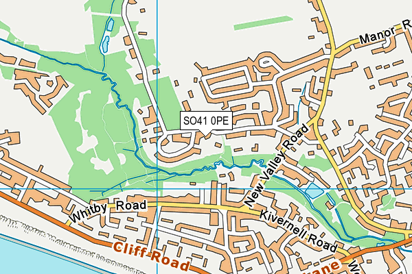 SO41 0PE map - OS VectorMap District (Ordnance Survey)