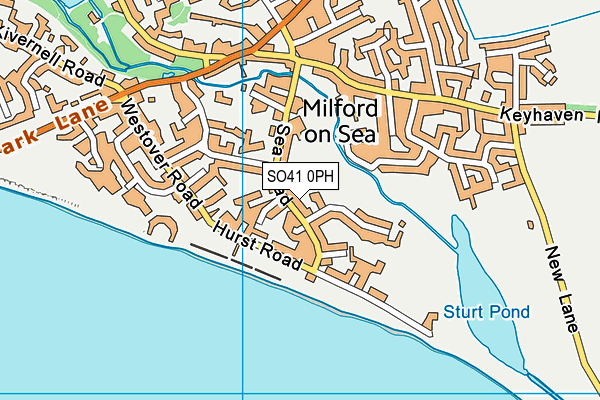 SO41 0PH map - OS VectorMap District (Ordnance Survey)