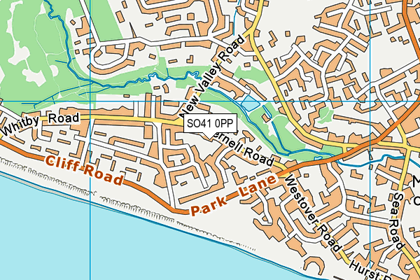 SO41 0PP map - OS VectorMap District (Ordnance Survey)