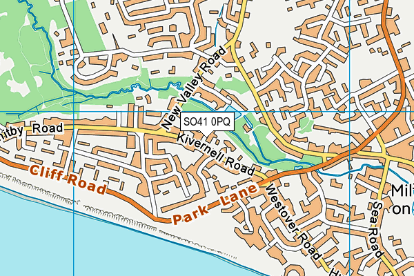 SO41 0PQ map - OS VectorMap District (Ordnance Survey)
