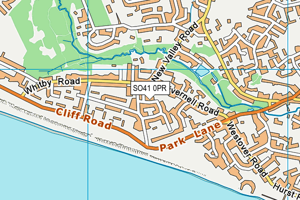 SO41 0PR map - OS VectorMap District (Ordnance Survey)