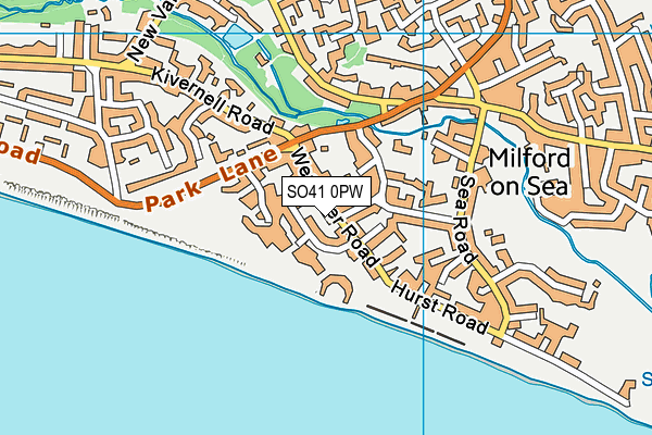 SO41 0PW map - OS VectorMap District (Ordnance Survey)
