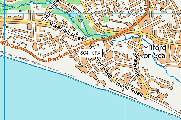 SO41 0PX map - OS VectorMap District (Ordnance Survey)