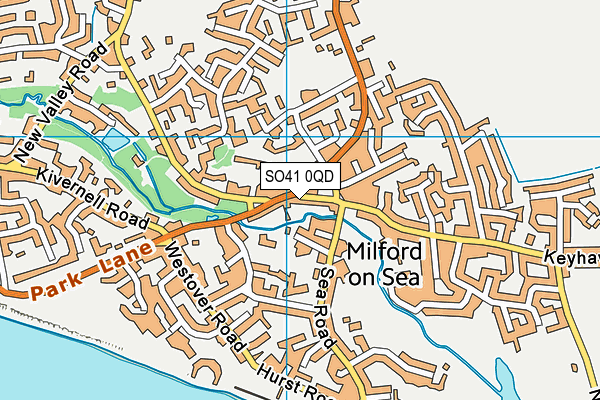 SO41 0QD map - OS VectorMap District (Ordnance Survey)